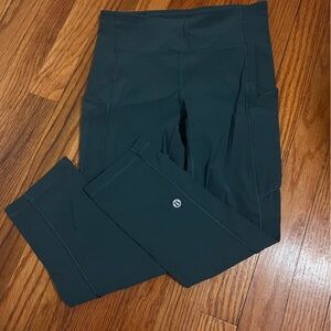 Turquoise/green cropped lululemon leggings!
